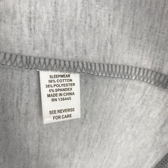 Muk Luks Lounge Shirt Women Round Neck Long Sleeve Draped Back Sleep Top Gray S - Picture 8 of 8